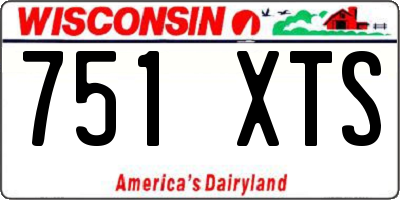 WI license plate 751XTS
