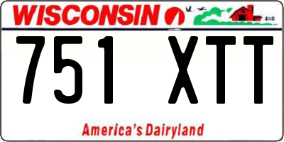 WI license plate 751XTT