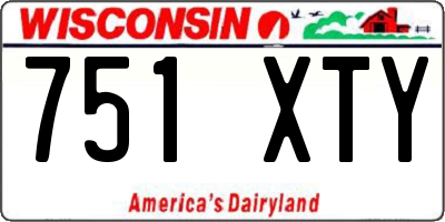 WI license plate 751XTY