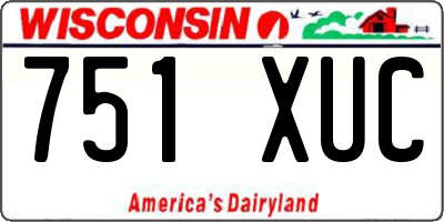 WI license plate 751XUC