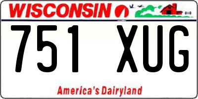 WI license plate 751XUG