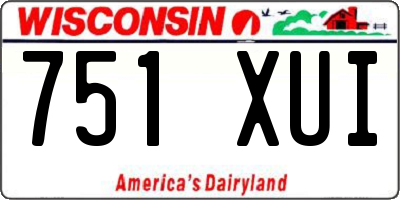 WI license plate 751XUI