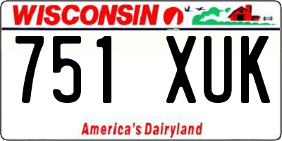 WI license plate 751XUK