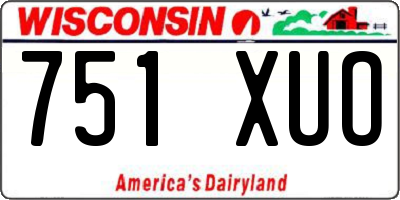 WI license plate 751XUO