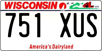 WI license plate 751XUS