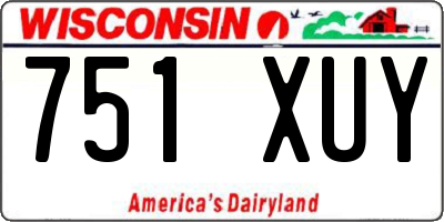 WI license plate 751XUY