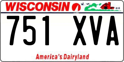 WI license plate 751XVA