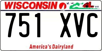WI license plate 751XVC
