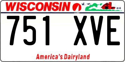 WI license plate 751XVE