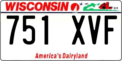 WI license plate 751XVF
