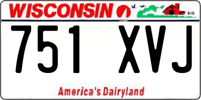 WI license plate 751XVJ