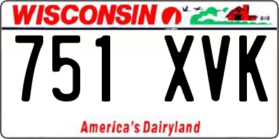 WI license plate 751XVK