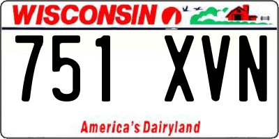 WI license plate 751XVN