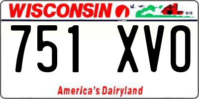 WI license plate 751XVO