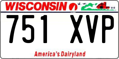 WI license plate 751XVP