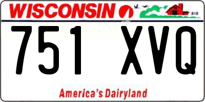 WI license plate 751XVQ