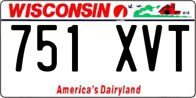 WI license plate 751XVT