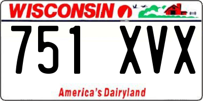 WI license plate 751XVX