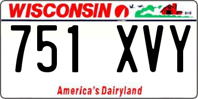 WI license plate 751XVY