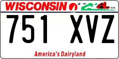 WI license plate 751XVZ