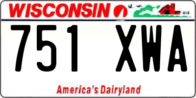 WI license plate 751XWA
