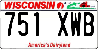 WI license plate 751XWB