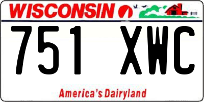 WI license plate 751XWC