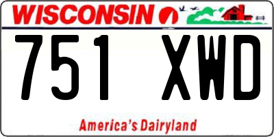 WI license plate 751XWD