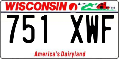 WI license plate 751XWF