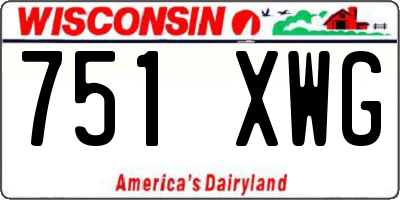 WI license plate 751XWG