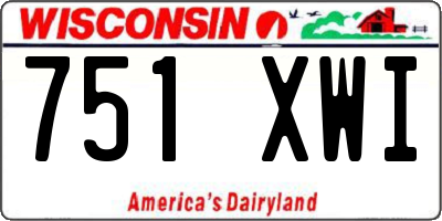 WI license plate 751XWI