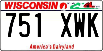 WI license plate 751XWK