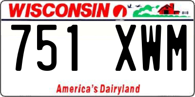 WI license plate 751XWM