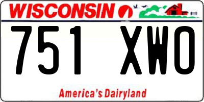 WI license plate 751XWO