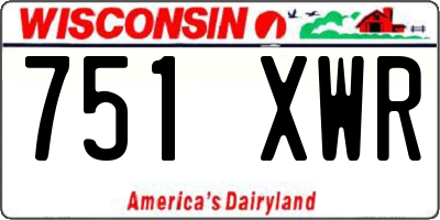 WI license plate 751XWR