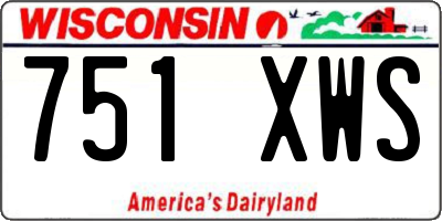 WI license plate 751XWS