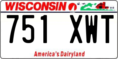 WI license plate 751XWT