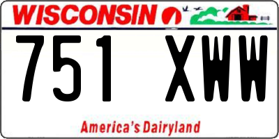 WI license plate 751XWW