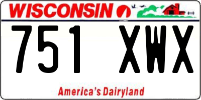 WI license plate 751XWX