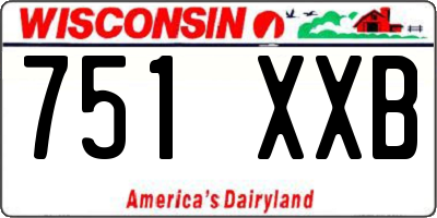 WI license plate 751XXB