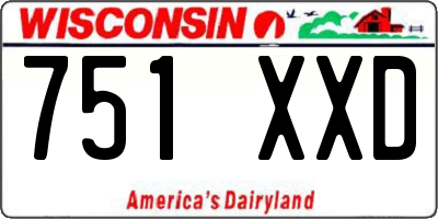WI license plate 751XXD