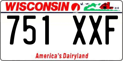 WI license plate 751XXF