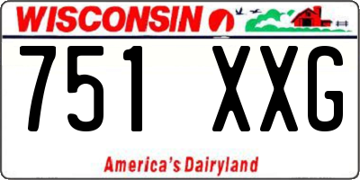 WI license plate 751XXG