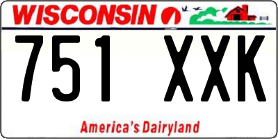 WI license plate 751XXK