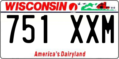 WI license plate 751XXM