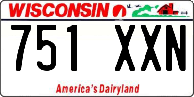 WI license plate 751XXN