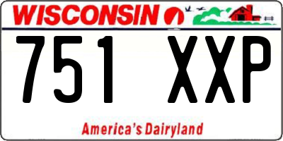 WI license plate 751XXP