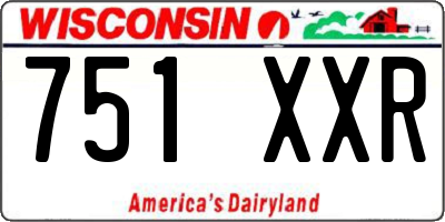WI license plate 751XXR