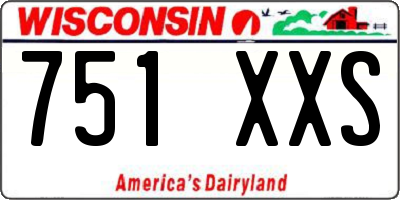 WI license plate 751XXS