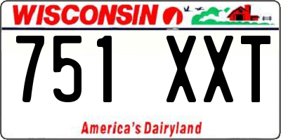 WI license plate 751XXT